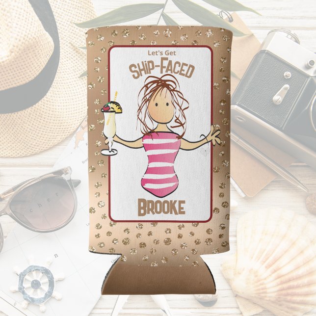 Rafraîchisseur Pour Canette Slim Funny Cruise Beach Vacances pour son Tropical (Créateur téléchargé)