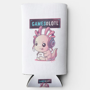 Rafraîchisseur Pour Canette Slim Gamesolotl - Axolotl Joueur