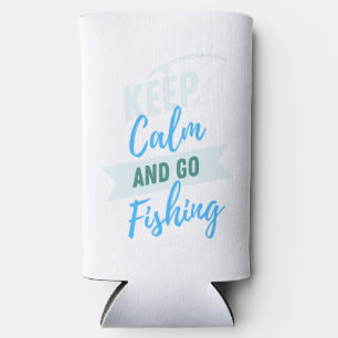 Rafraîchisseur Pour Canette Slim Gardez votre calme et allons pêcher Design, pêche