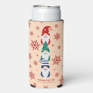 Rafraîchisseur Pour Canette Slim Gnome de Noël Hygge pour les fêtes de neige