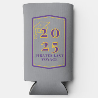 Rafraîchisseur Pour Canette Slim Graduation Koozie - Grey