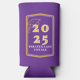 Rafraîchisseur Pour Canette Slim Graduation Koozie - Violet