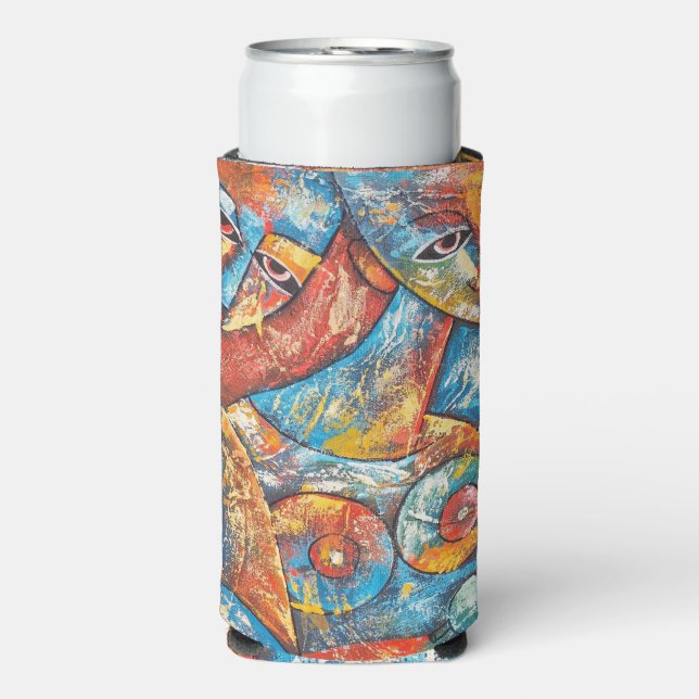 Rafraîchisseur Pour Canette Slim Graffiti coloré (Seltzer Recto)