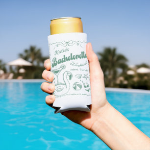 Rafraîchisseur Pour Canette Slim Green Dernier Toast Beach Bachelorette