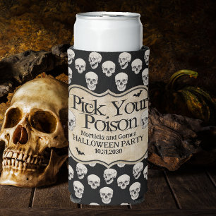 Rafraîchisseur Pour Canette Slim Halloween adulte vintage Apothécaire personnalisé