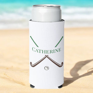 Rafraîchisseur Pour Canette Slim Hockey sur gazon sur mesure cadeau de fin de saiso
