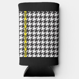 Rafraîchisseur Pour Canette Slim Houndstooth enveloppé dans la prudence