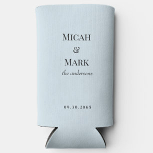 Rafraîchisseur Pour Canette Slim Icy Blue Simple Mariage Seltzer Can Cooler