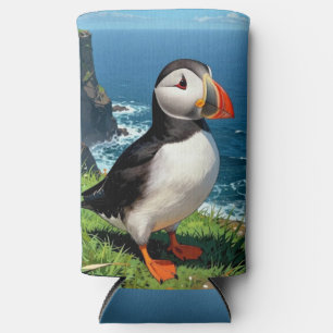 Rafraîchisseur Pour Canette Slim Illustration de Macareux moine de bord de mer