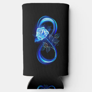 Rafraîchisseur Pour Canette Slim Infini lumineux avec rose bleue