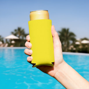 Rafraîchisseur Pour Canette Slim Jaune Canari Couleur Uni