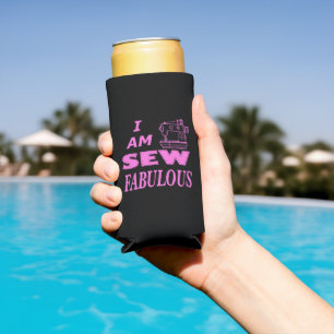 Rafraîchisseur Pour Canette Slim Je Suis Tellement Fabuleuse En Noir Et Rose