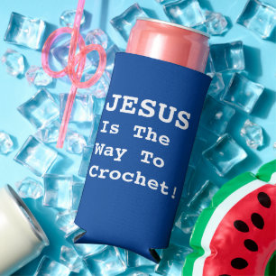 Rafraîchisseur Pour Canette Slim "JÉSUS Est Le Chemin Du Crochet !" - Citation Drôl