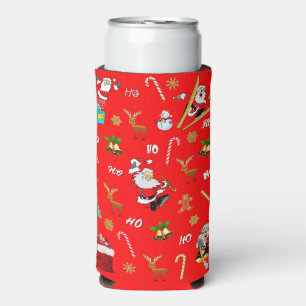Rafraîchisseur Pour Canette Slim Joyeux Noël Nice Naughty 25 décembre Noël