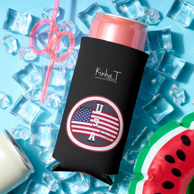 Rafraîchisseur Pour Canette Slim Kinka T Creations des États-Unis (Été in situ)