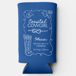 Rafraîchisseur Pour Canette Slim Koozie pour week-end de célibataire Cowgirl Côtièr