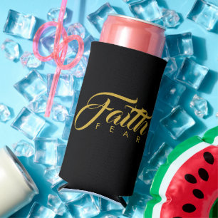 Rafraîchisseur Pour Canette Slim La foi sur la peur de l'or et du noir