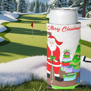 Rafraîchisseur Pour Canette Slim Le cadeau anticipé de Santa - Un Noël Hole-in-One