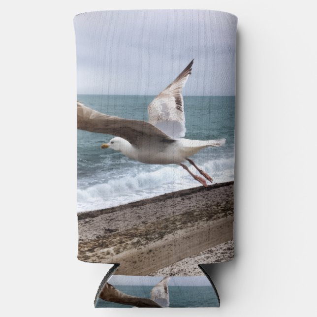Rafraîchisseur Pour Canette Slim Le goëland d'Etretat français (Recto)