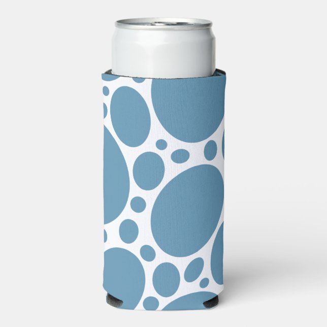 Rafraîchisseur Pour Canette Slim Les bulles de Denim Bule (Seltzer Recto)