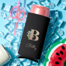 LETTRE D'OR MONOGRAPHIQUE BOtanique Élégante B