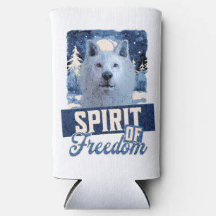 Rafraîchisseur Pour Canette Slim Loup Arctique Esprit de liberté Création faunique
