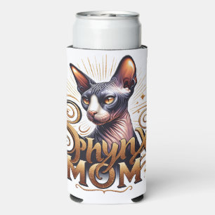 Rafraîchisseur Pour Canette Slim Maman chat Sphynx fête des mères