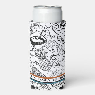 Rafraîchisseur Pour Canette Slim Manchette de boisson avec les vibrations de l'été