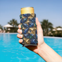 Marbre Géométrique Rubis Bleu Luxe