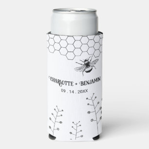 Rafraîchisseur Pour Canette Slim Mariage campagnard de ruche Fleur sauvage rustique