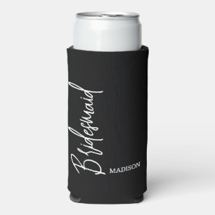Rafraîchisseur Pour Canette Slim Mariage de script noir blanc pour femme d'accueil