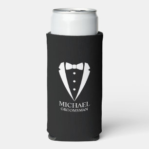 Rafraîchisseur Pour Canette Slim Mariage noir Tuxedo Suit Groomsmen personnalisé