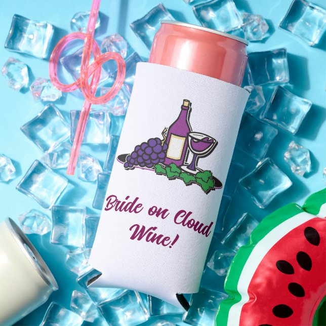 Rafraîchisseur Pour Canette Slim Mariée sur vin Cloud ! (Été in situ)