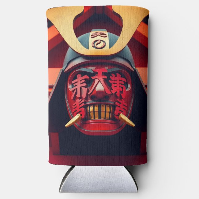 Rafraîchisseur Pour Canette Slim Masque de samouraï (Recto)