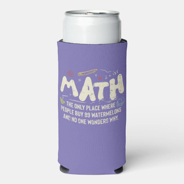 Rafraîchisseur Pour Canette Slim Mathématiques Mathématiques Mathématiques Math Ens (Seltzer Recto)