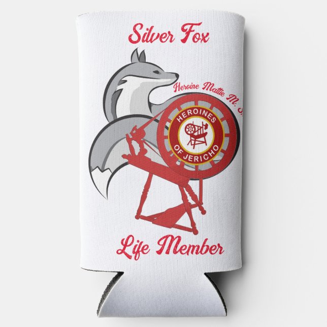 Rafraîchisseur Pour Canette Slim Membre du HOJ Silver Fox Life (Recto)