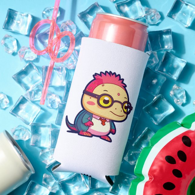 Rafraîchisseur Pour Canette Slim mignon philosophe axolotl (Été in situ)