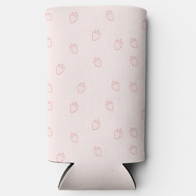 Rafraîchisseur Pour Canette Slim Minimalisme de la Fraise (Recto)