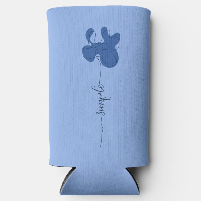 Rafraîchisseur Pour Canette Slim Minimalisme Fleur Simple (Recto)