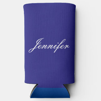 Rafraîchisseur Pour Canette Slim Moderne Elégant Cute Unique Deep Blue Calligraphie