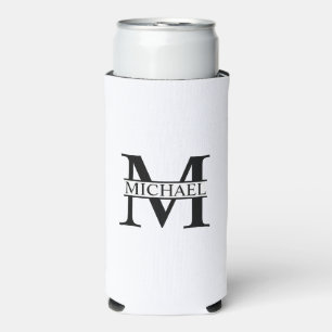 Rafraîchisseur Pour Canette Slim Monogramme personnalisé et nom Can Cooler