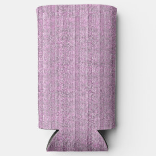 Rafraîchisseur Pour Canette Slim Motif en tricot rayé Jersey en rose poudré