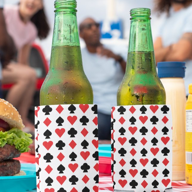 Rafraîchisseur Pour Canette Slim Motif quatre formes de carte (can cooler)