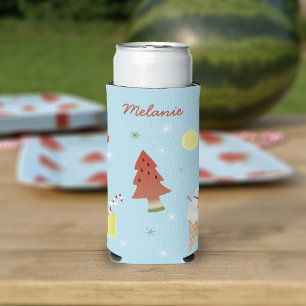 Rafraîchisseur Pour Canette Slim Noël doux en juillet Fête d'été du barbecue