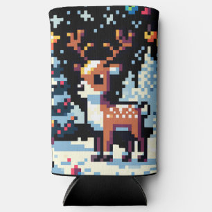 Rafraîchisseur Pour Canette Slim Noël Reinder Winter Wonderland Pixel Art