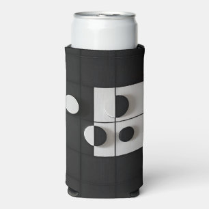 Rafraîchisseur Pour Canette Slim Noir Blanc Géométrique Canette Rafraîchissante Boi