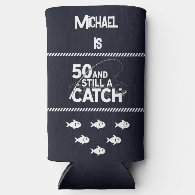 Rafraîchisseur Pour Canette Slim [Nom] est 50 et toujours un Catch Drôle Anniversai (Recto)