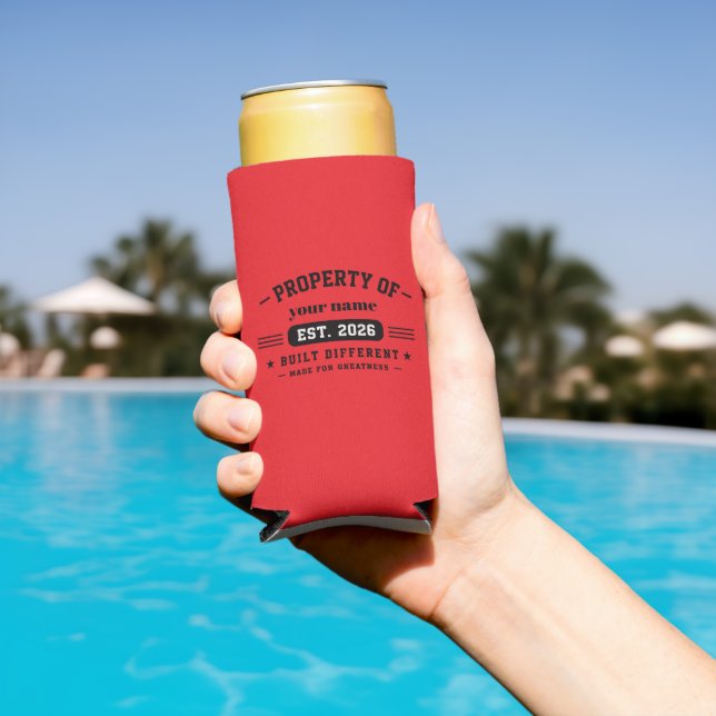 Rafraîchisseur Pour Canette Slim nom personnalisé (Piscine in situ)