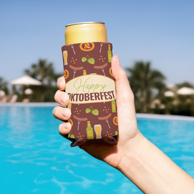 Rafraîchisseur Pour Canette Slim Oktoberfest Festival allemand de la bière (Piscine in situ)