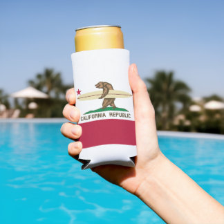 Rafraîchisseur Pour Canette Slim Ours de surf de Californie